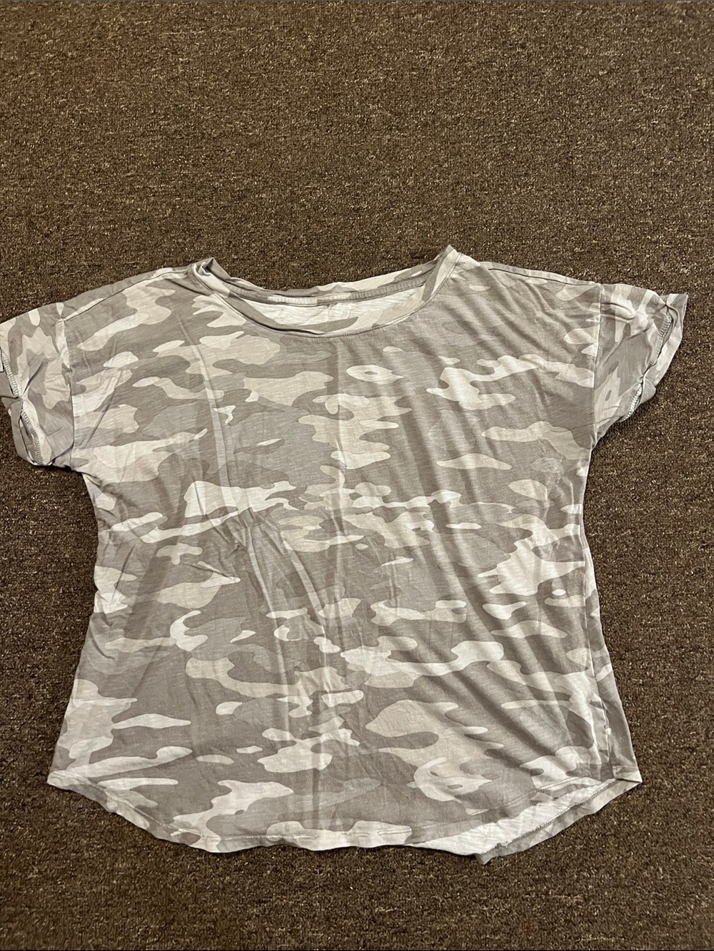 Short Sleeve Camo Tee - Light Gray Camouflage